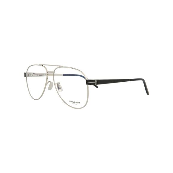 Saint Laurent Aviator-Style Metal Optical Frames Silver Unisex-Adult - Picture 2 of 5